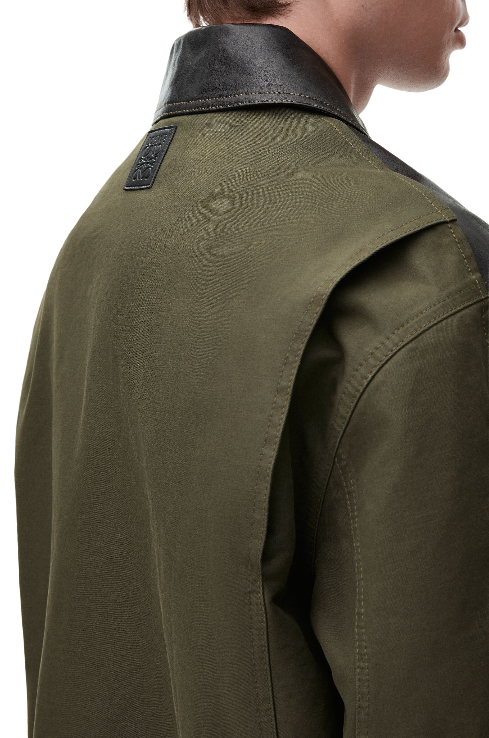 Hybrid bomber jacket in nappa calfskin and cotton - 5