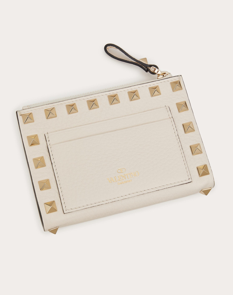 ROCKSTUD GRAINY CALFSKIN KEYCHAIN 3