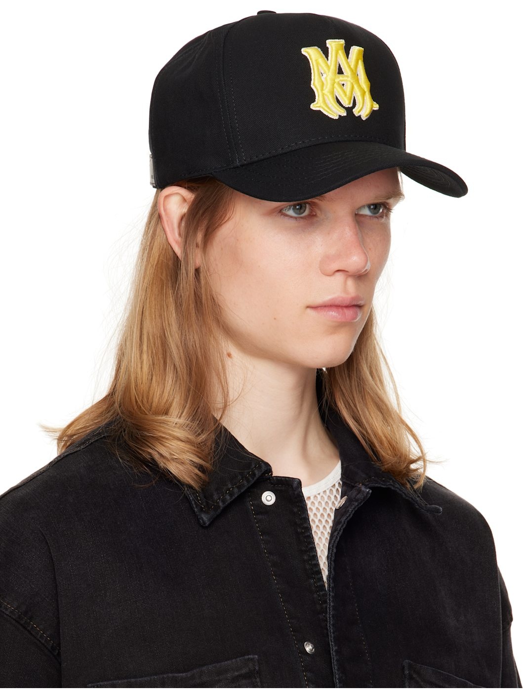 Black MA Outline Canvas Cap - 2