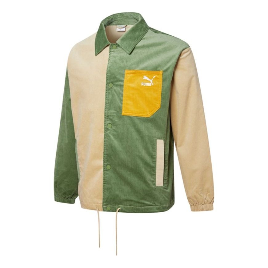 PUMA Cord Coach Jacket Jacket Green 534752-67 - 1