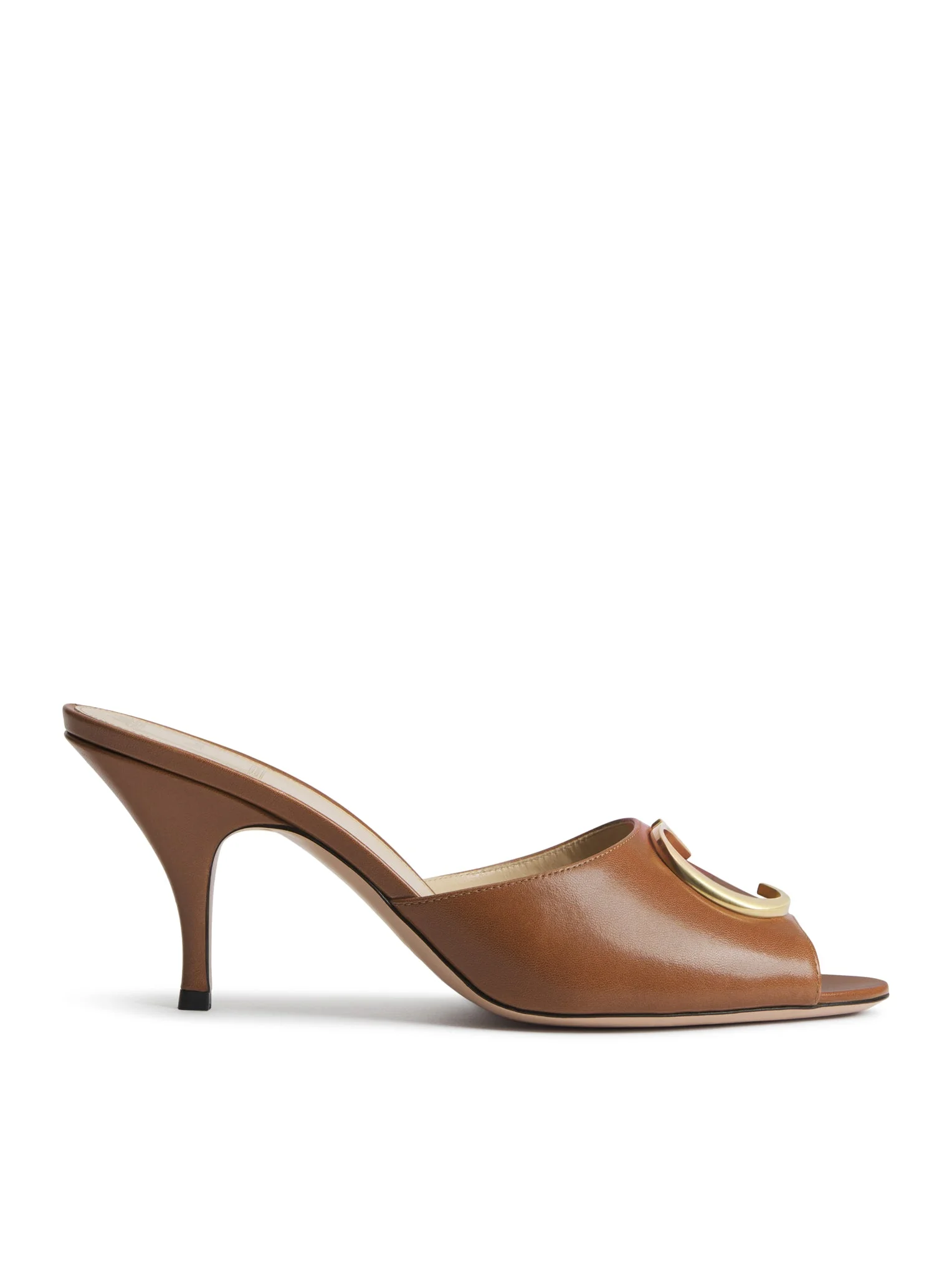 LAMBSKIN INITIALS HEEL SANDAL - 1