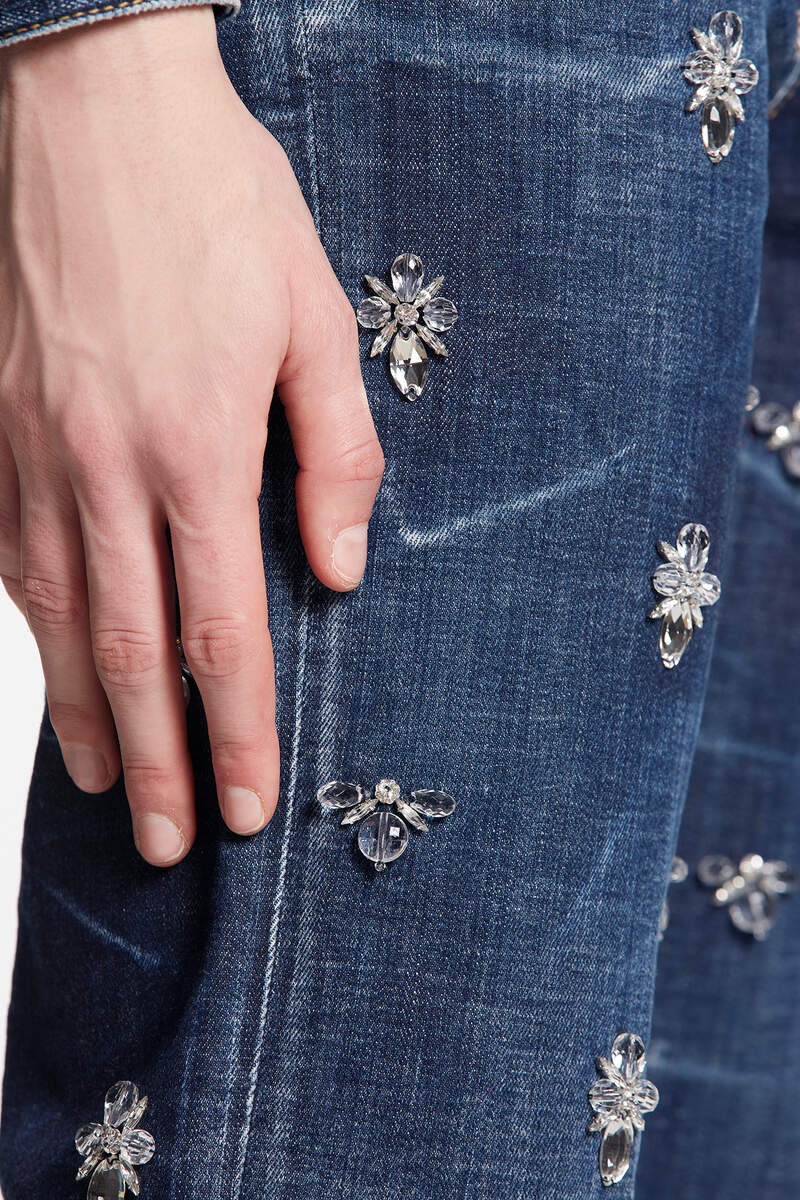 CRYSTAL FLIES WASH BOSTON JEANS - 5