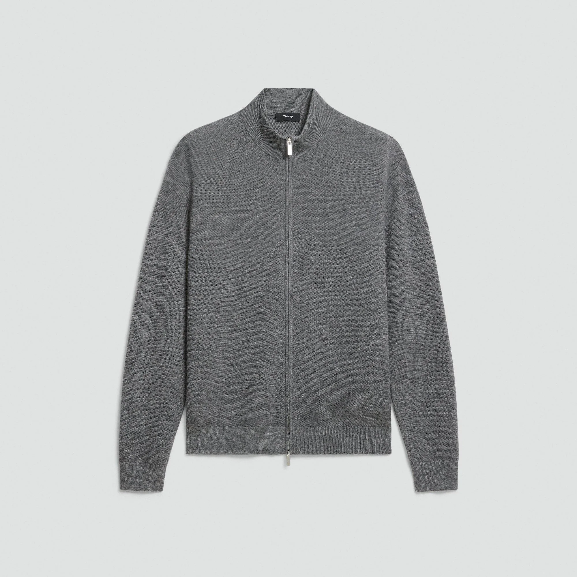 Full-Zip Cardigan in Light Cashmere - 1