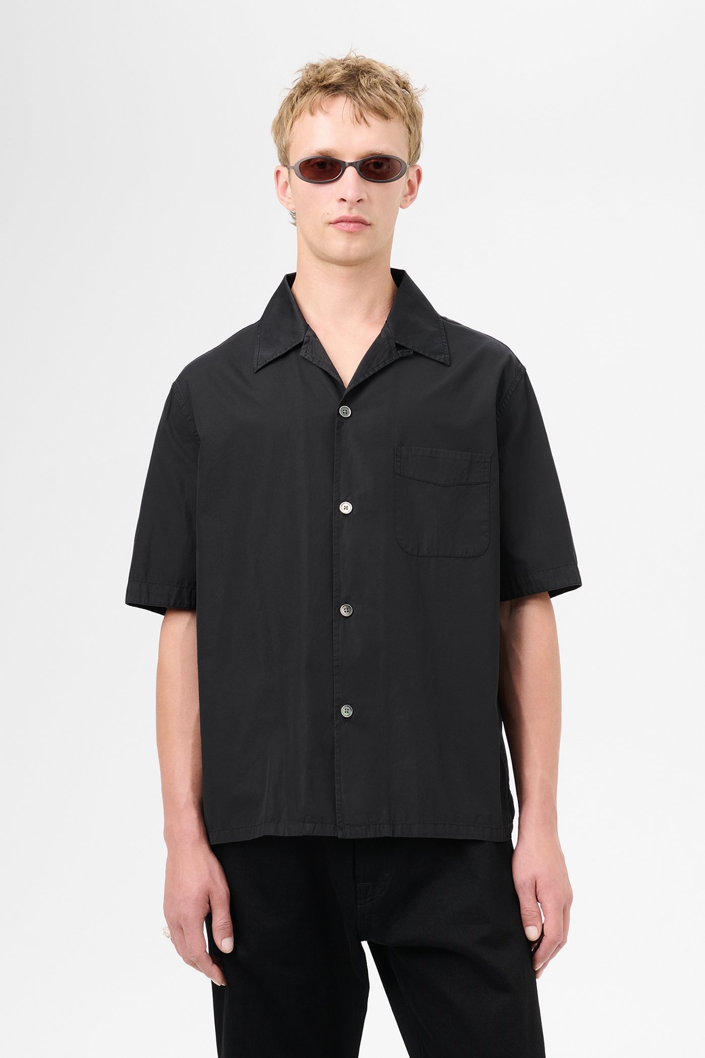 Heusen Shirt Shortsleeve Black All Day Poplin - 3