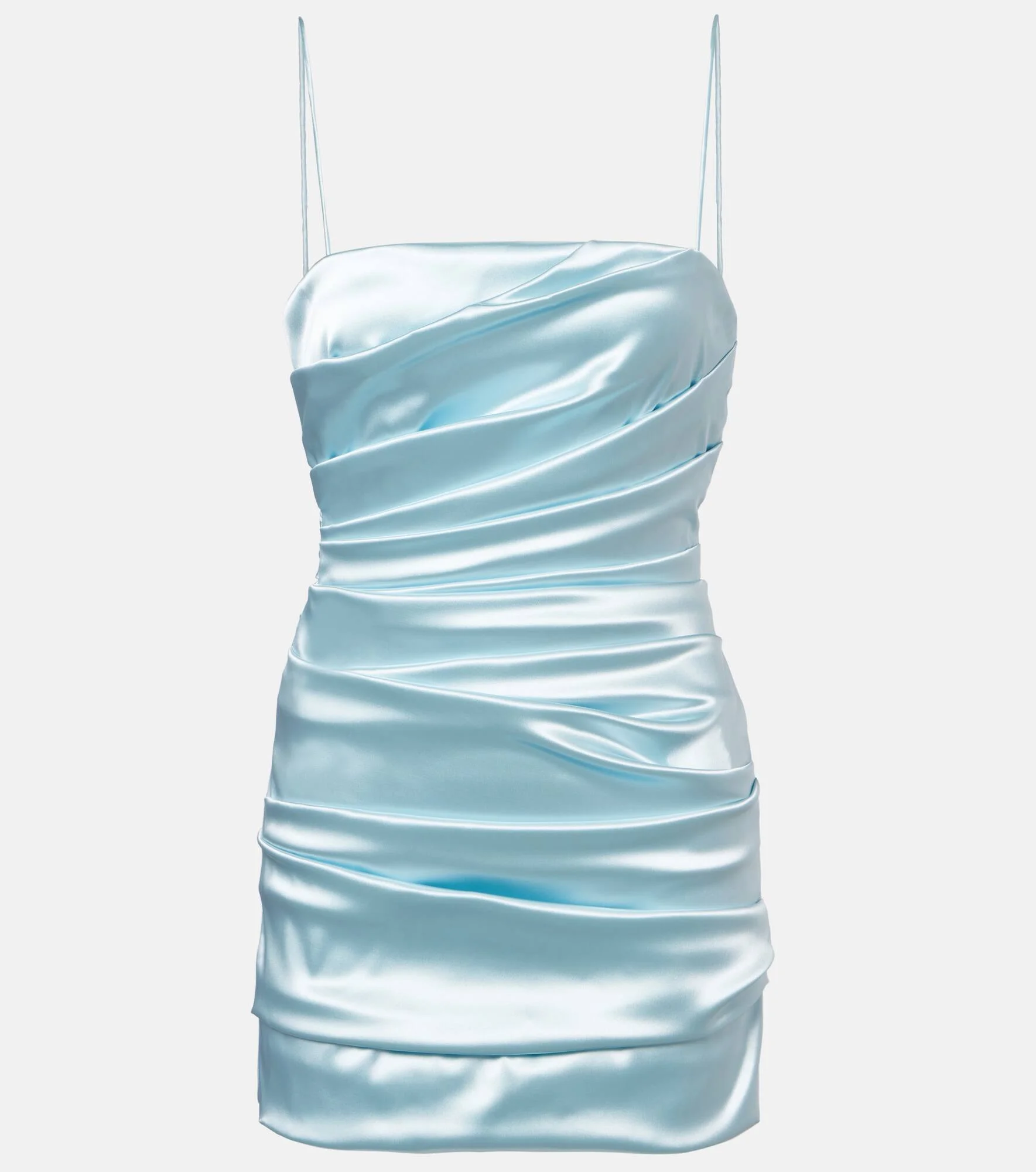 Draped satin minidress - 1