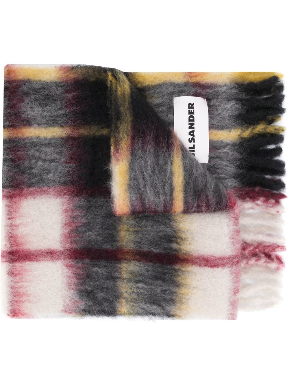 check mohair scarf - 1