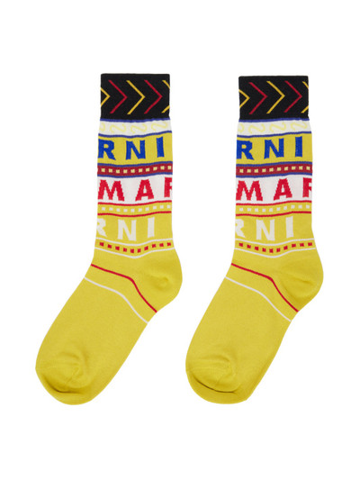 Marni Yellow Logo Socks outlook