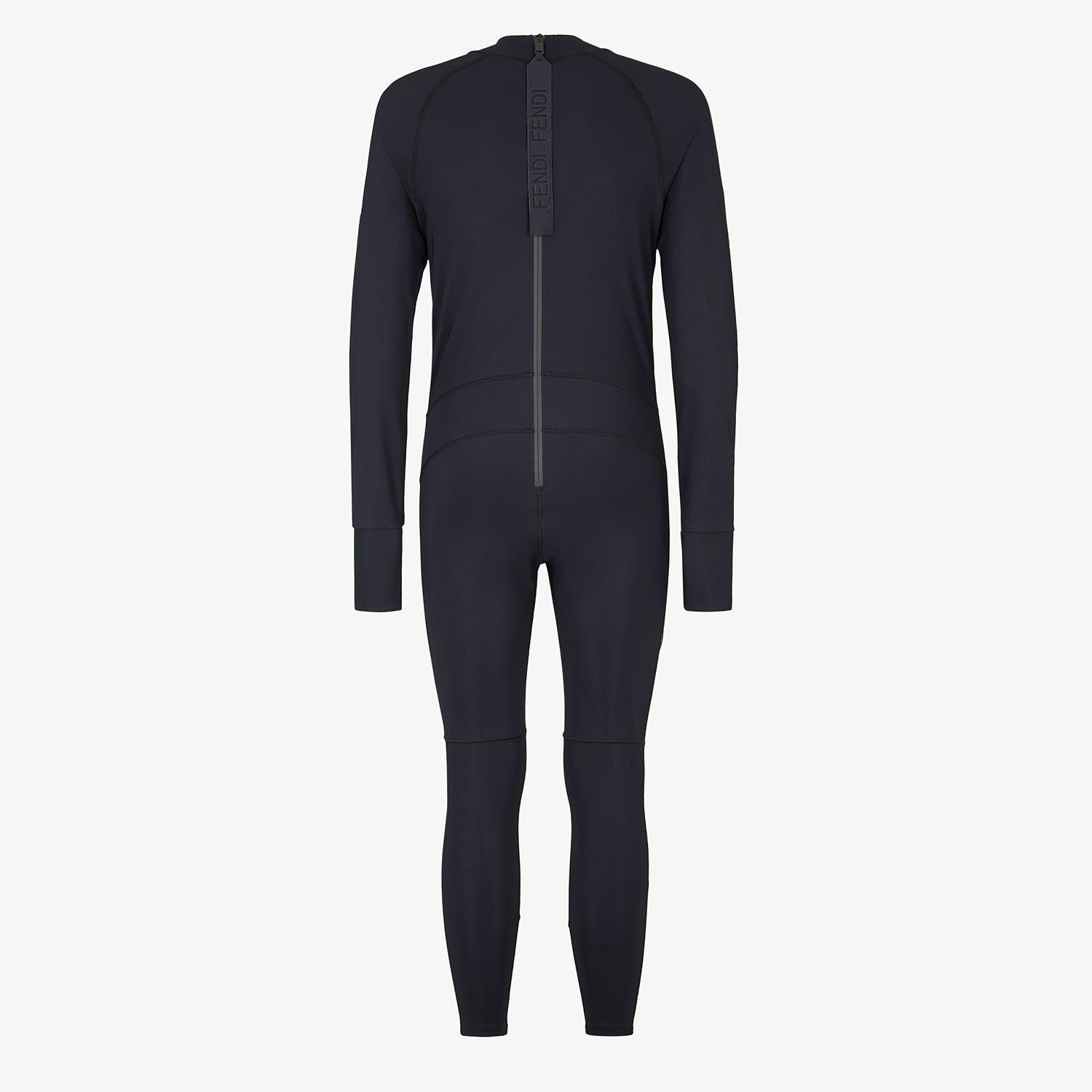 Black stretch fabric running tracksuit - 2