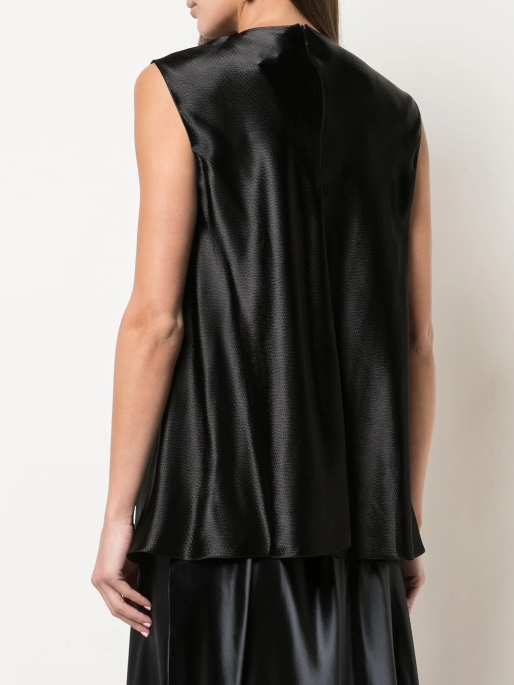 sleeveless flared blouse - 4