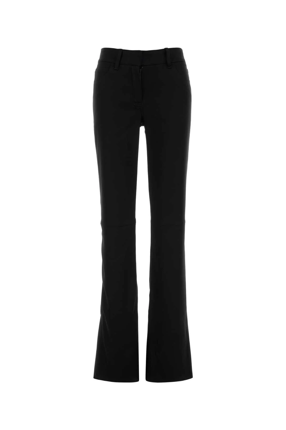Courreges Women Black Satin Pant - 1