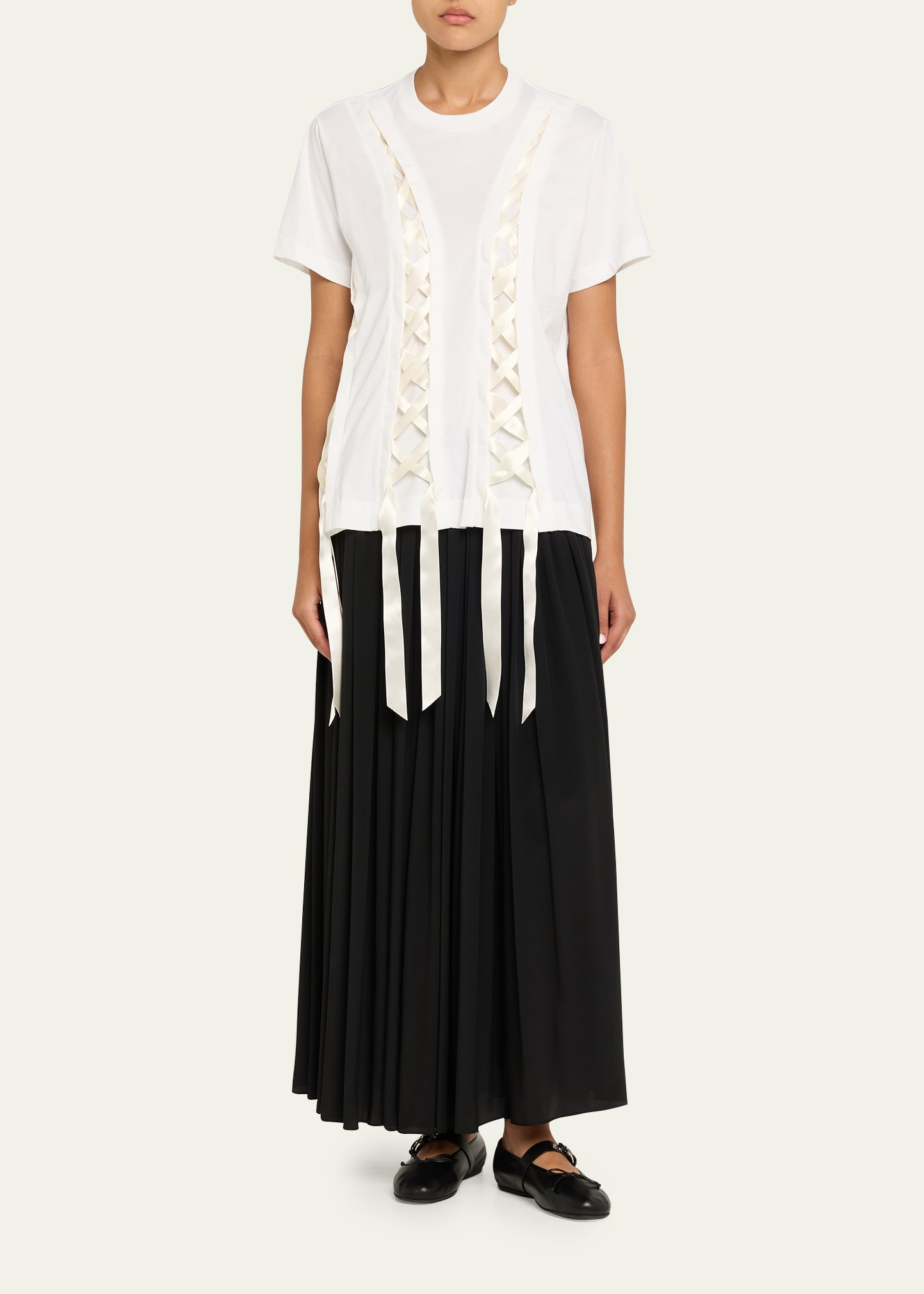Unraveling Ribbon Cotton Jersey T-Shirt - 2