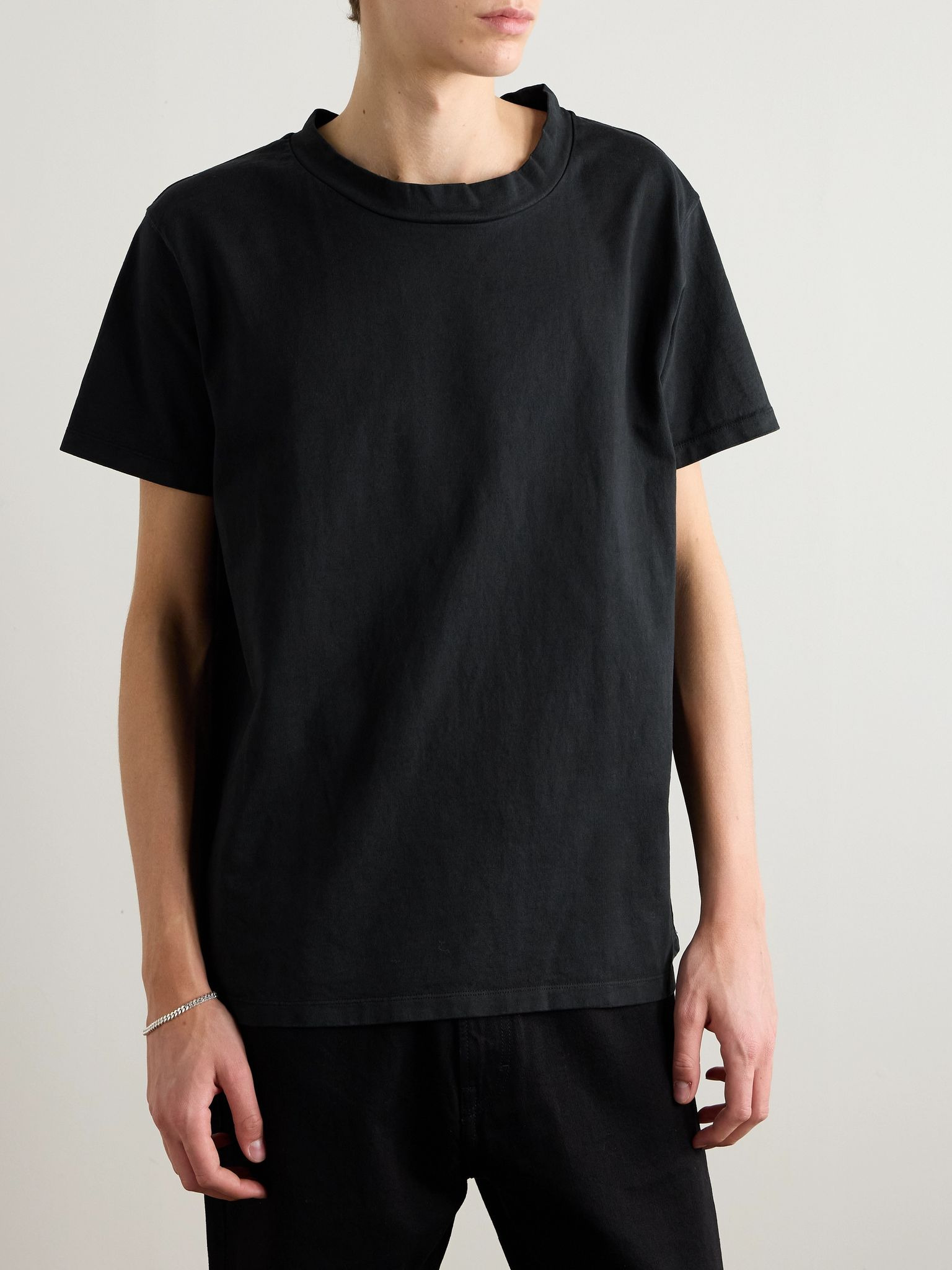 Bliss Logo-Appliquéd Cotton-Jersey T-Shirt Black - 3
