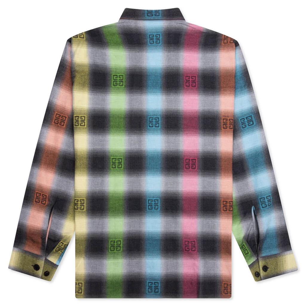 OVERSIZED FIT L/S SHIRT W/ CHEST POCKETS - MULTICOLORED - 2