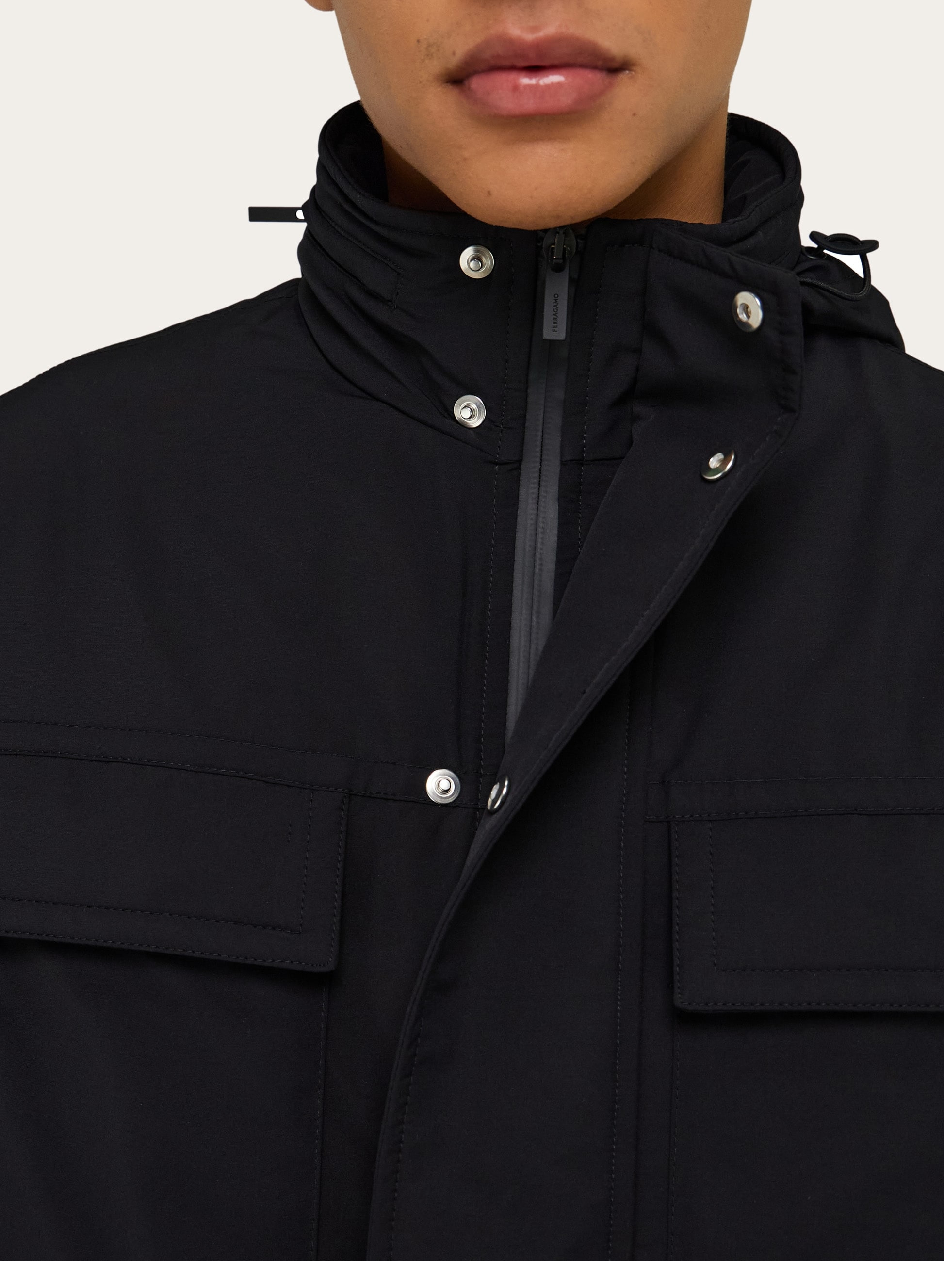 Technical faille caban overcoat - 6