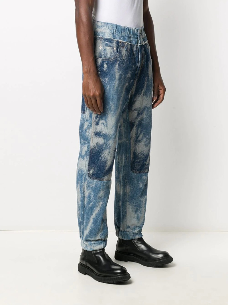 acid wash denim track pants 4