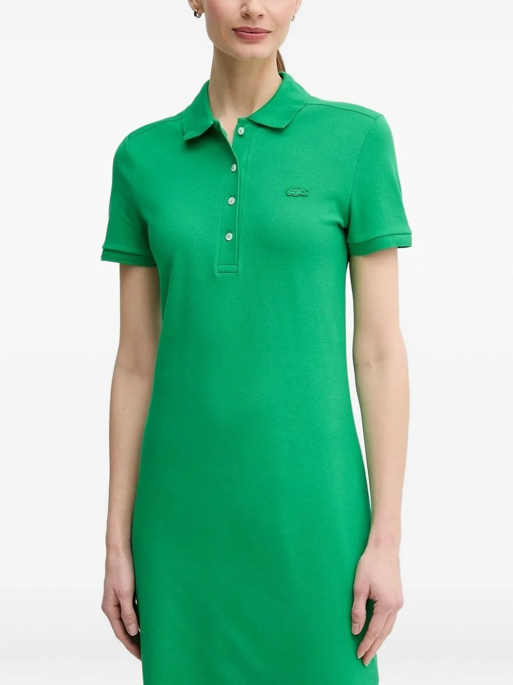 short-sleeve polo mini dress - 1