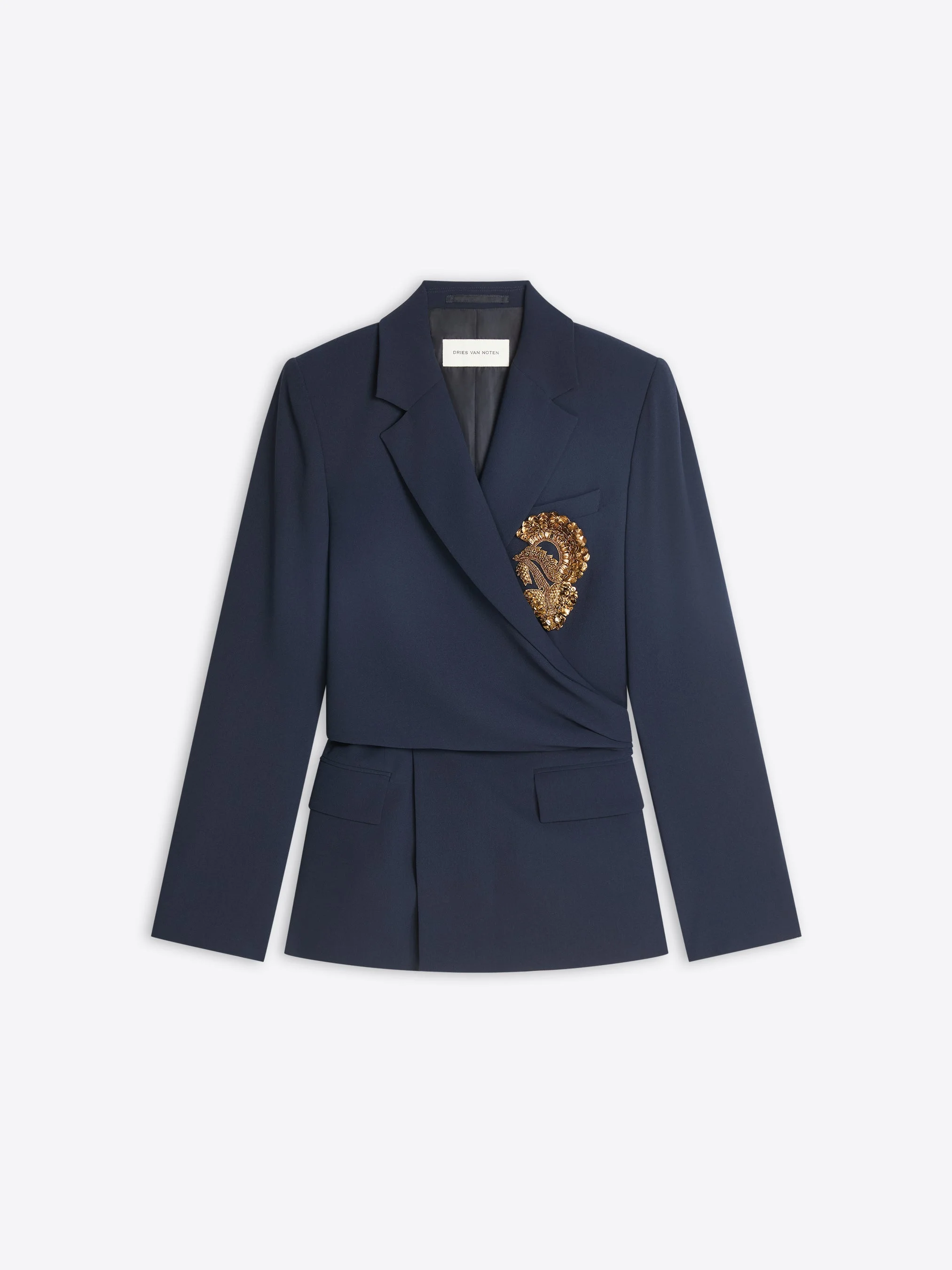 EMBROIDERED CREPE BLAZER - 1