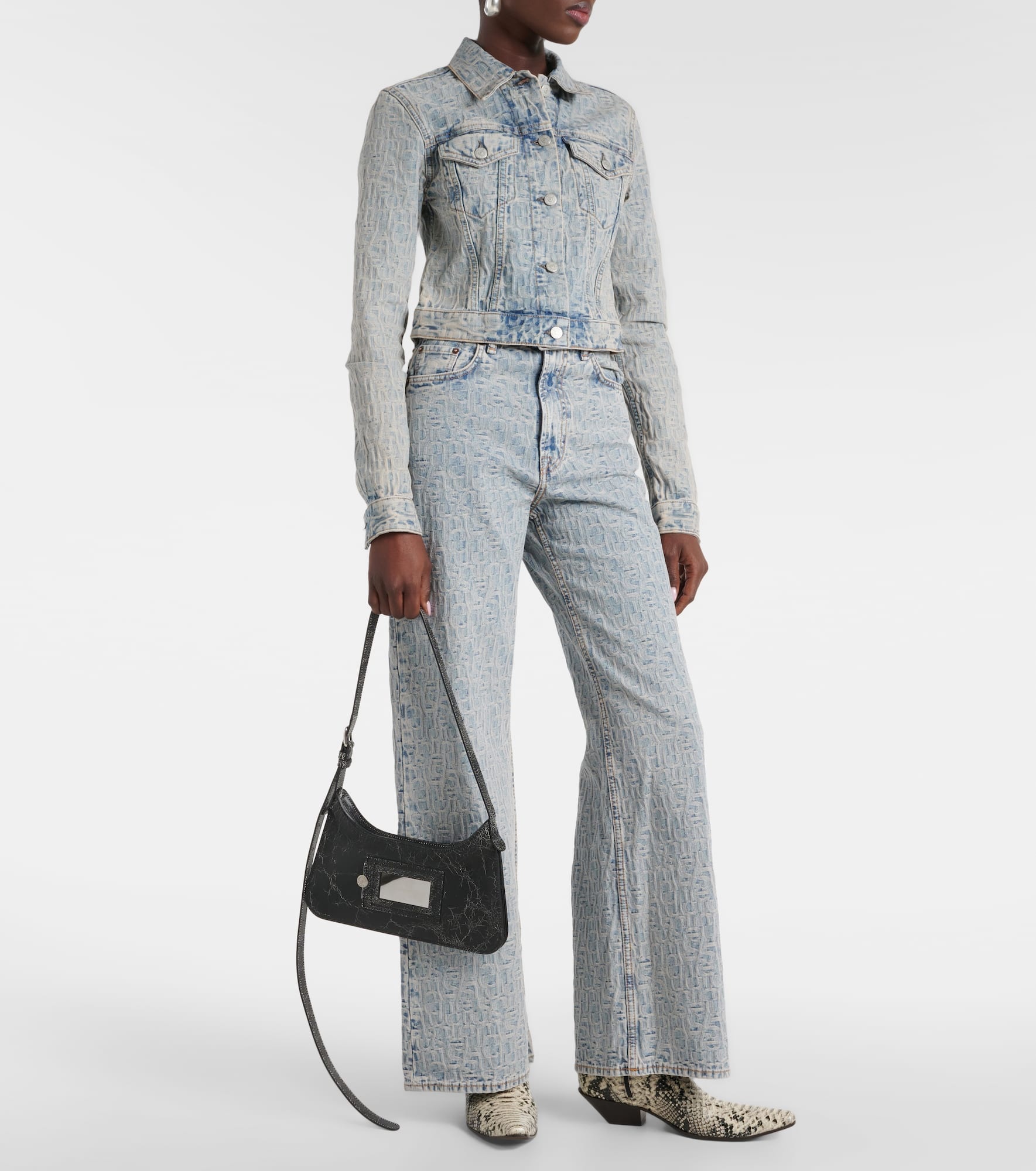 Monogram high-rise wide-leg jeans - 2
