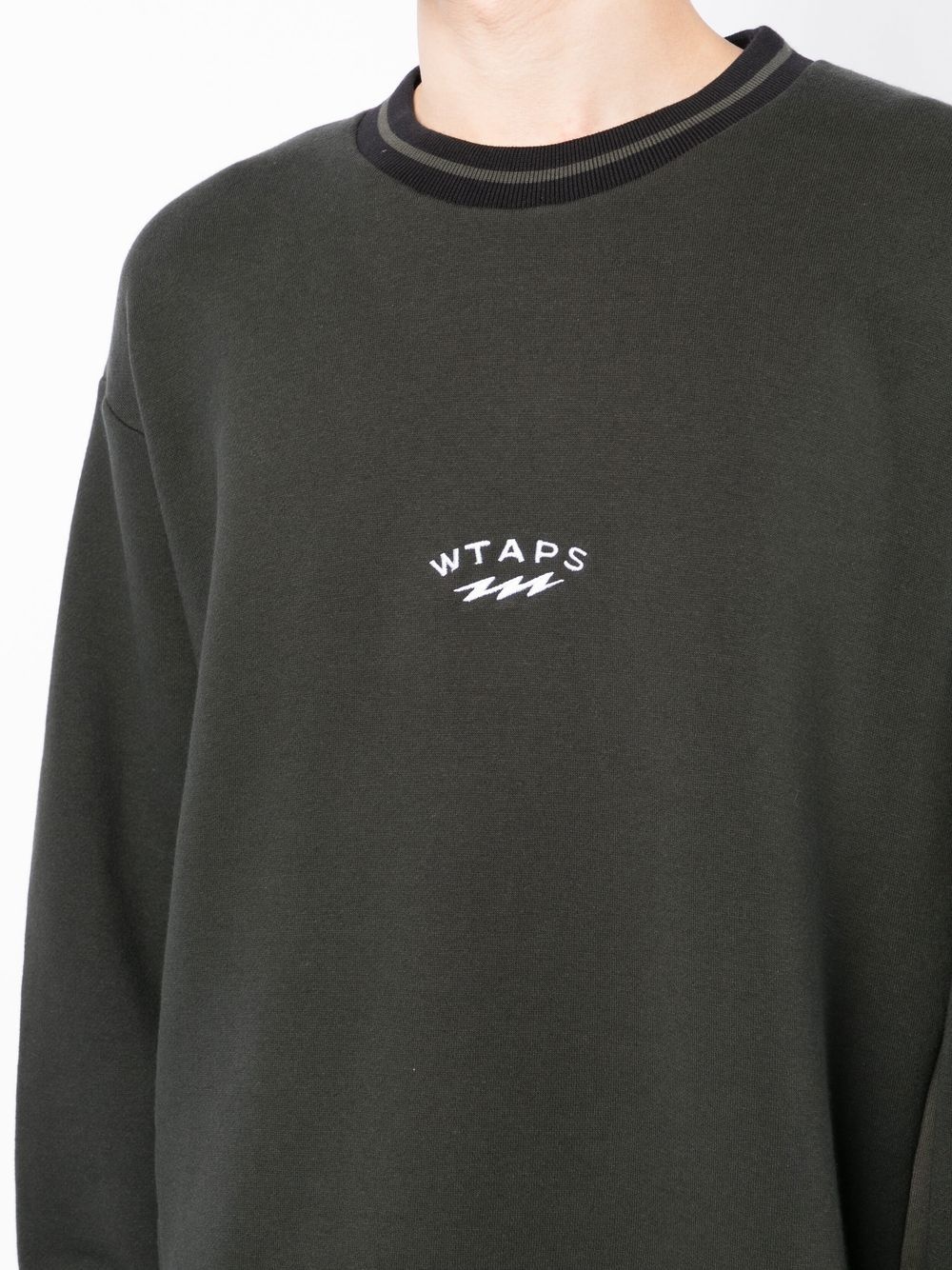 logo-print crew neck sweatshirt - 5