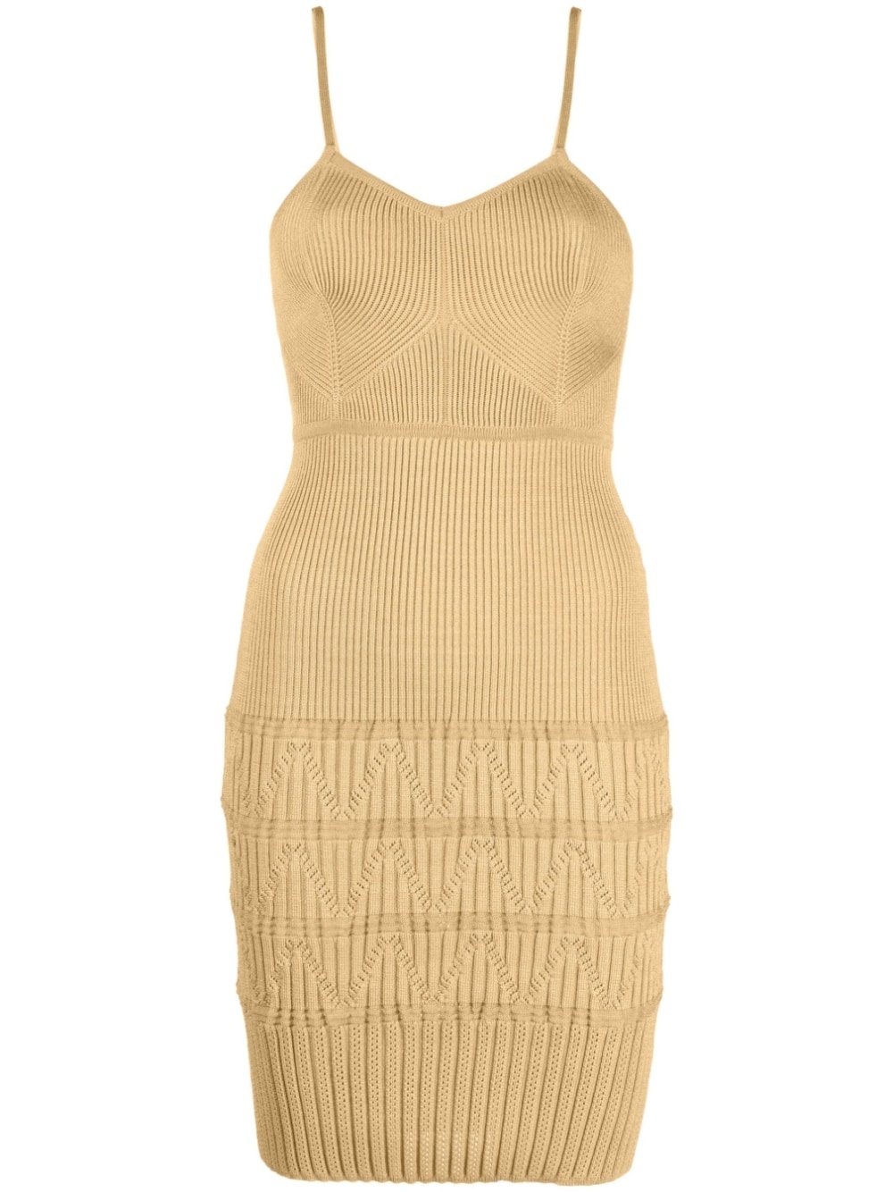 ribbed sleeveless minidress - 1