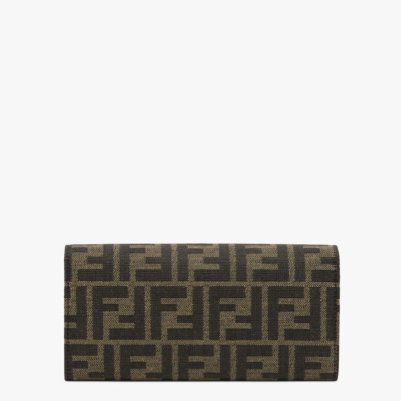 FENDI Brown fabric wallet outlook
