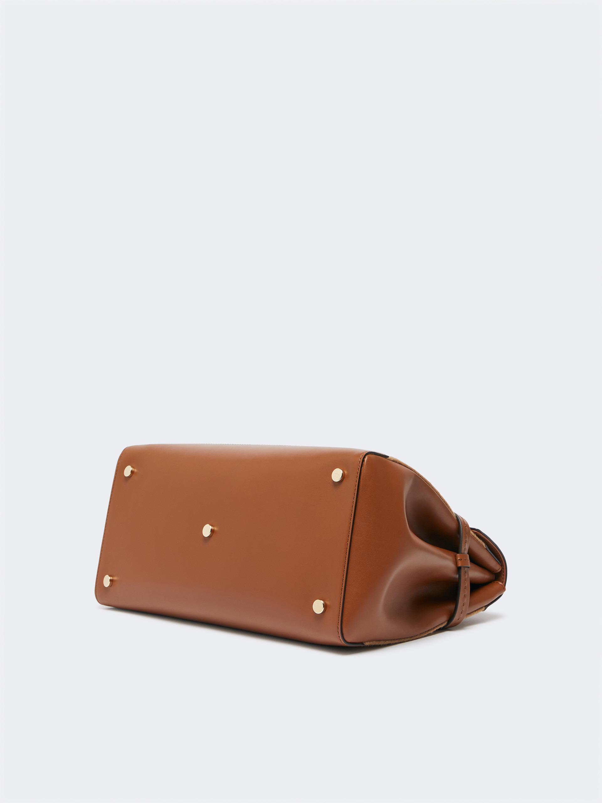 MARGAUX25WK Camel and leather handbag - 5