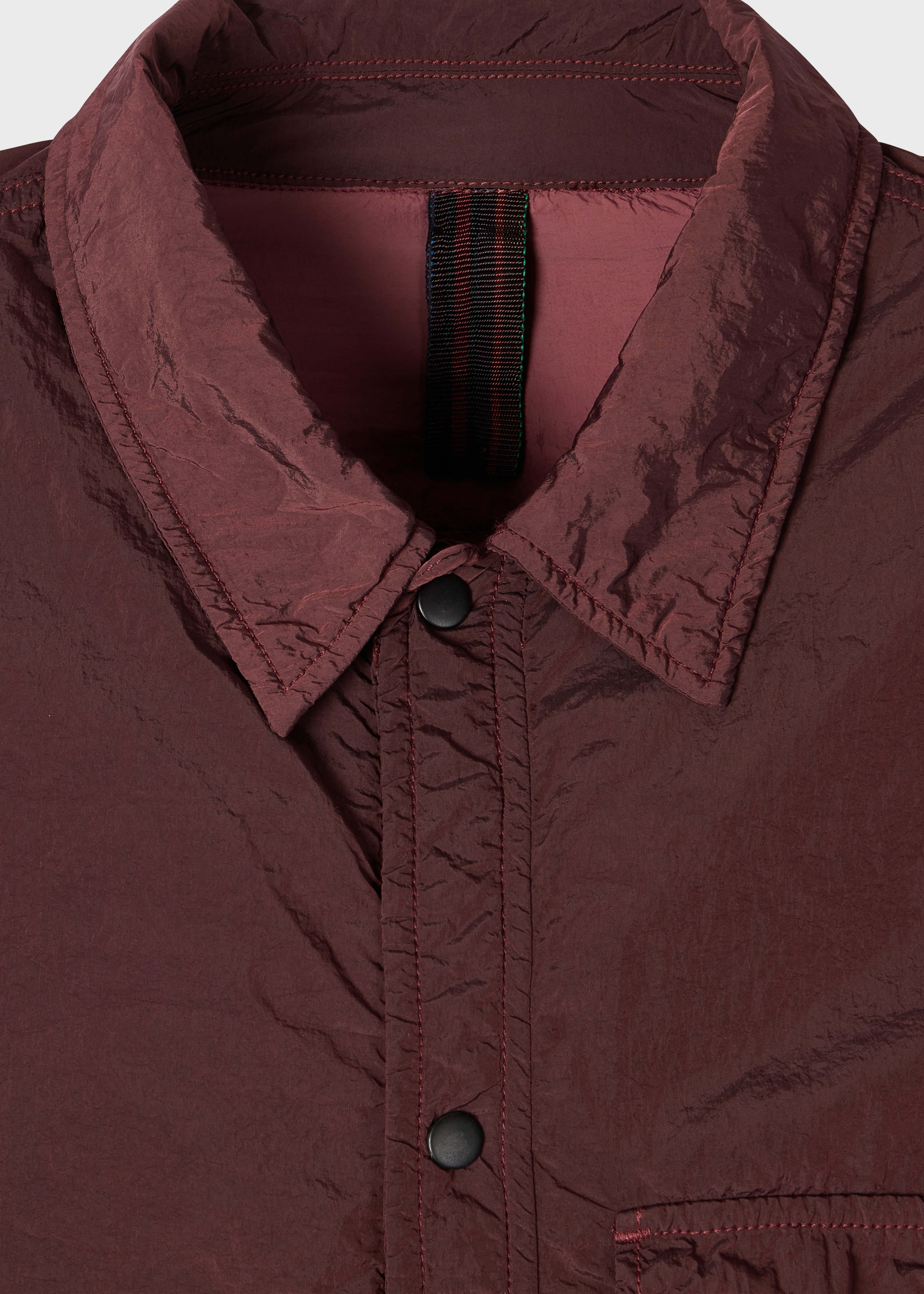 Burgundy Garment Dyed Recycled-Nylon Overshirt - 2