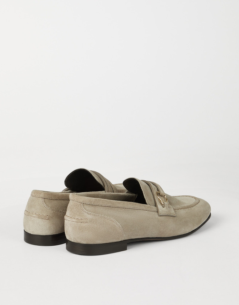 Suede loafers with bit detail 3