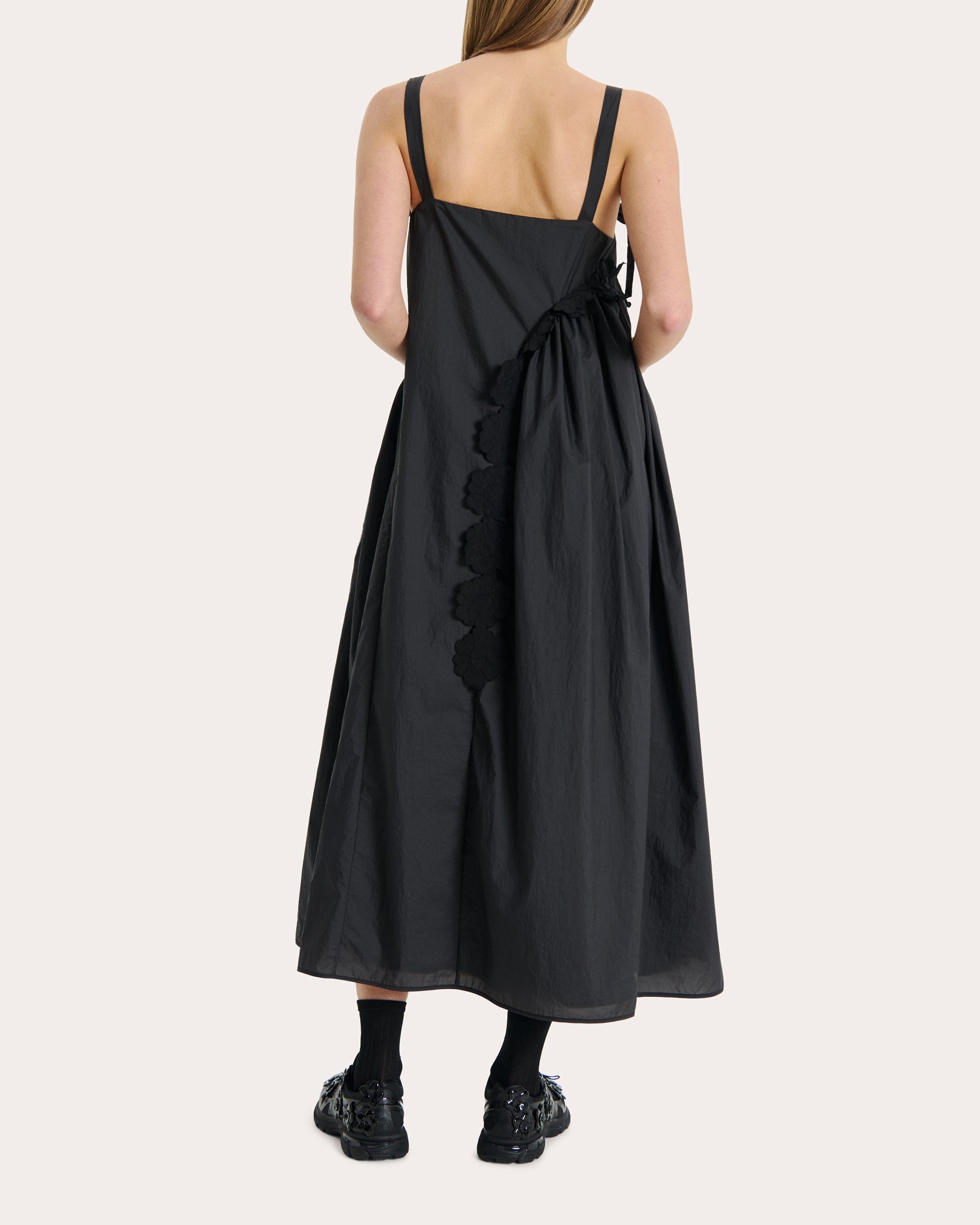 Oaklyn Floral-Appliquéd Nylon Midi Dress - 3