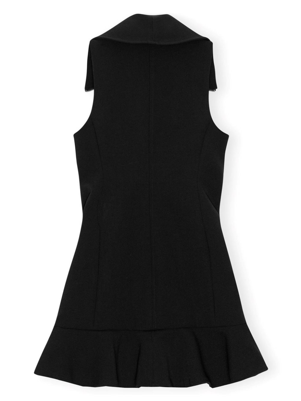 zip-up crepe mini dress - 2
