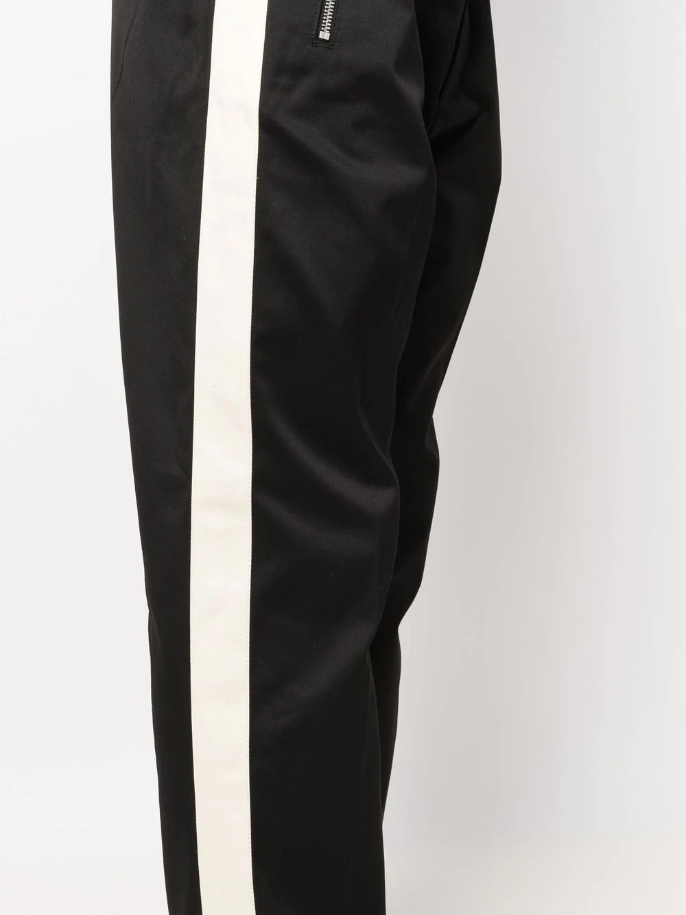 side-stripe straight trousers - 5