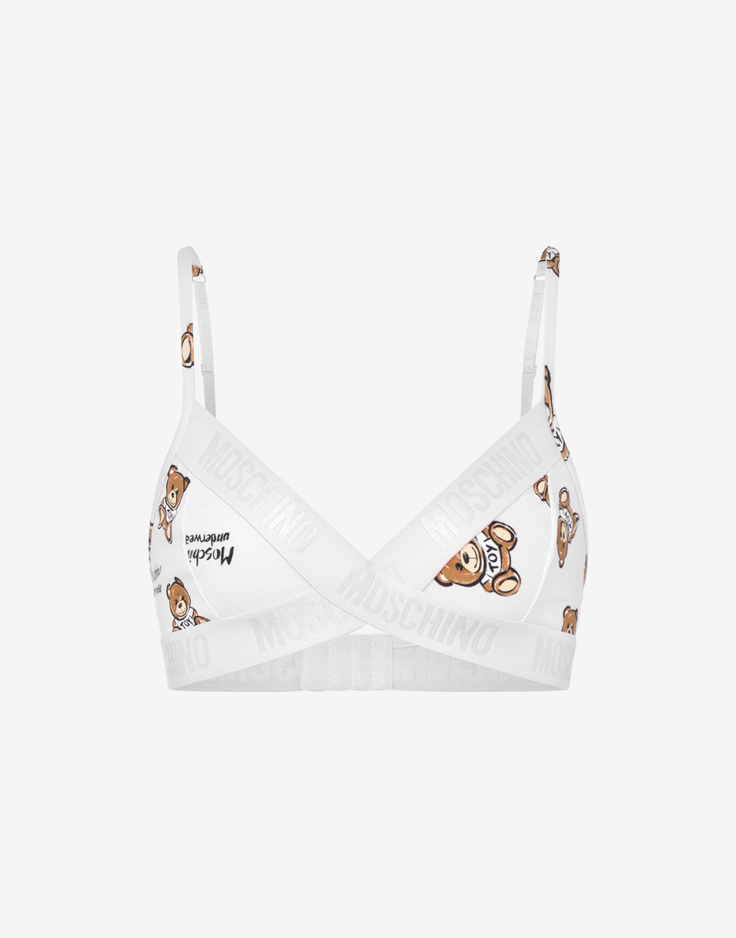 ALLOVER TEDDY BEAR TRIANGLE BRA - 1