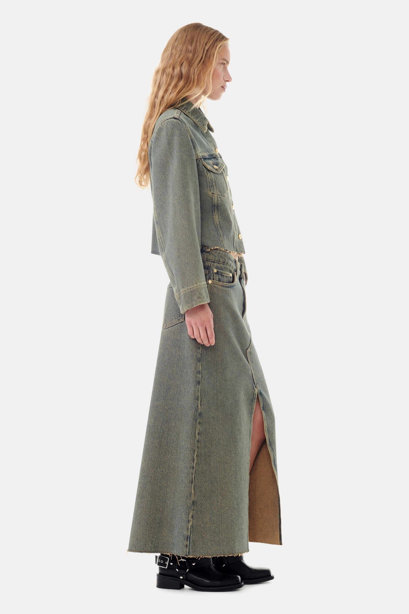 OVERDYED HEAVY DENIM JACKET - 4