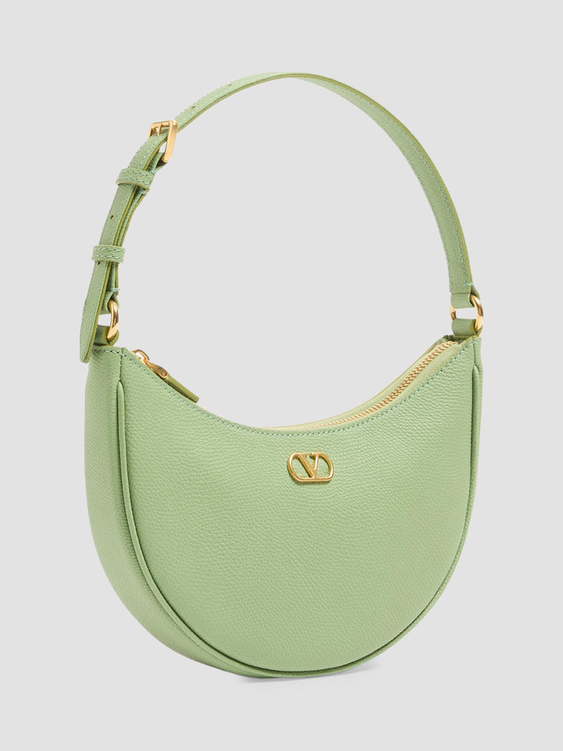 Women's Hobo Bag in Grainy Calfskin - Mint 4