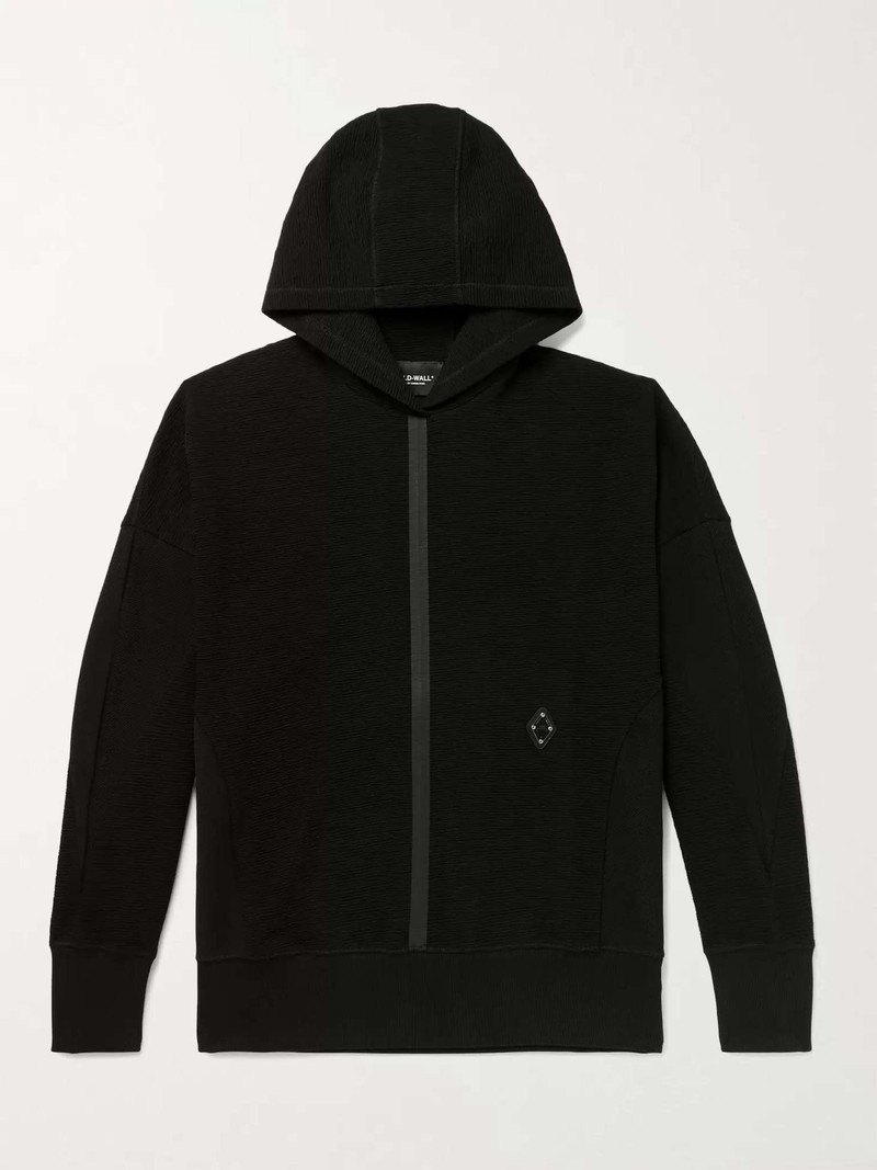 Oversized Textured Cotton-Blend Hoodie - 1