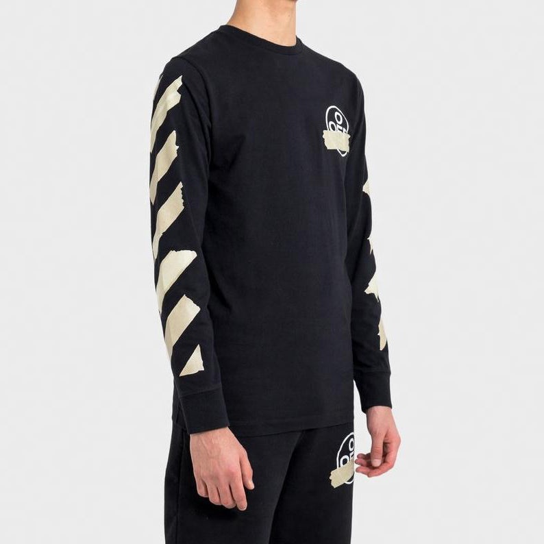 Off-White Tape Arrows Long Sleeve T-Shirt 'Black' OMAB001R201850021048 - 5