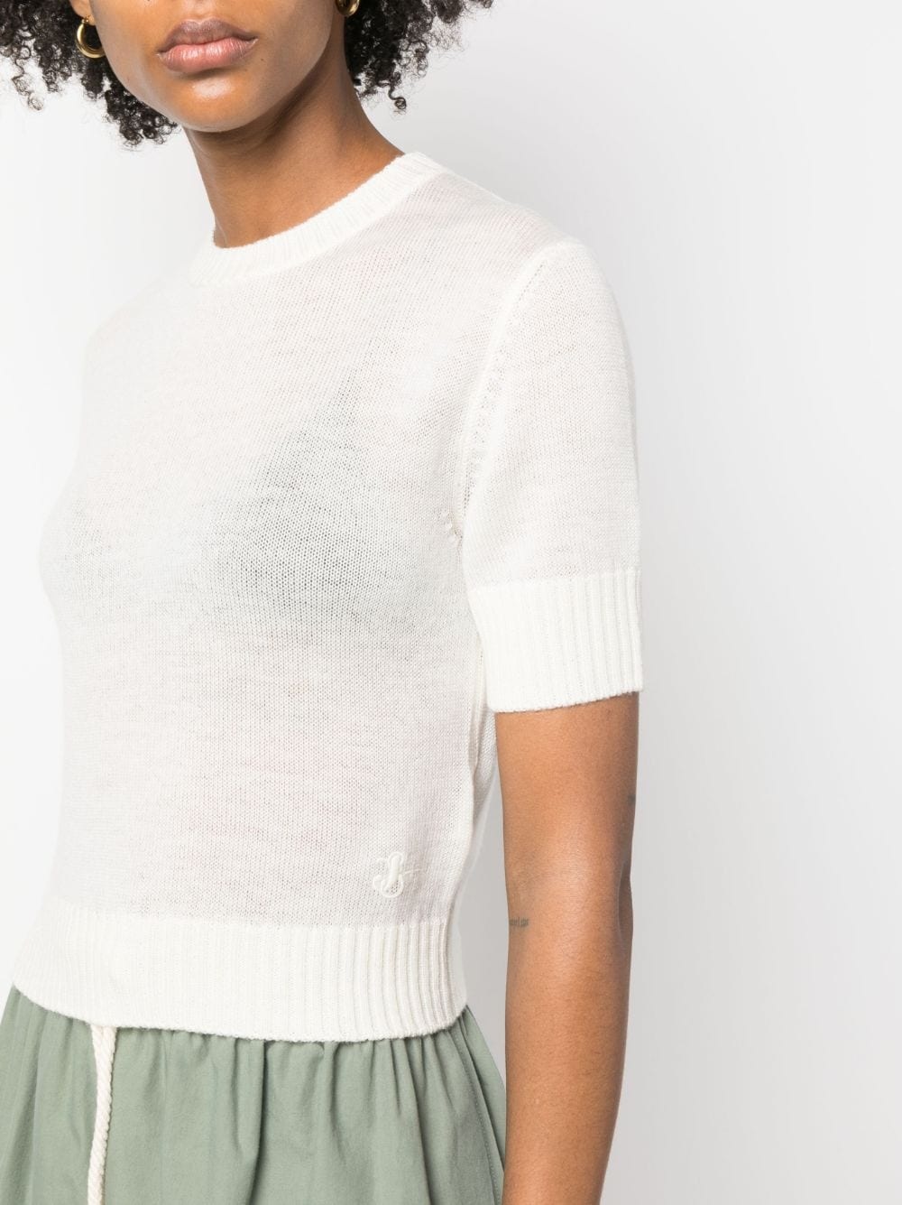 short-sleeves wool top - 5