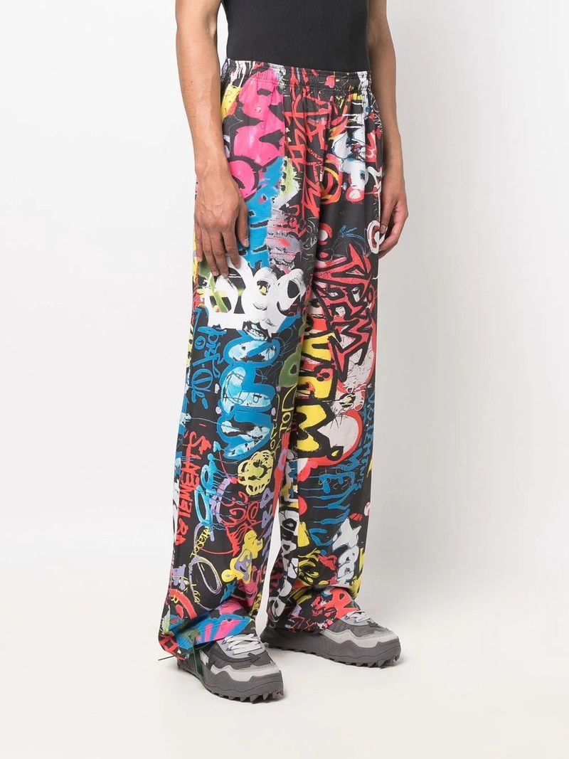 graffiti-print trousers 4
