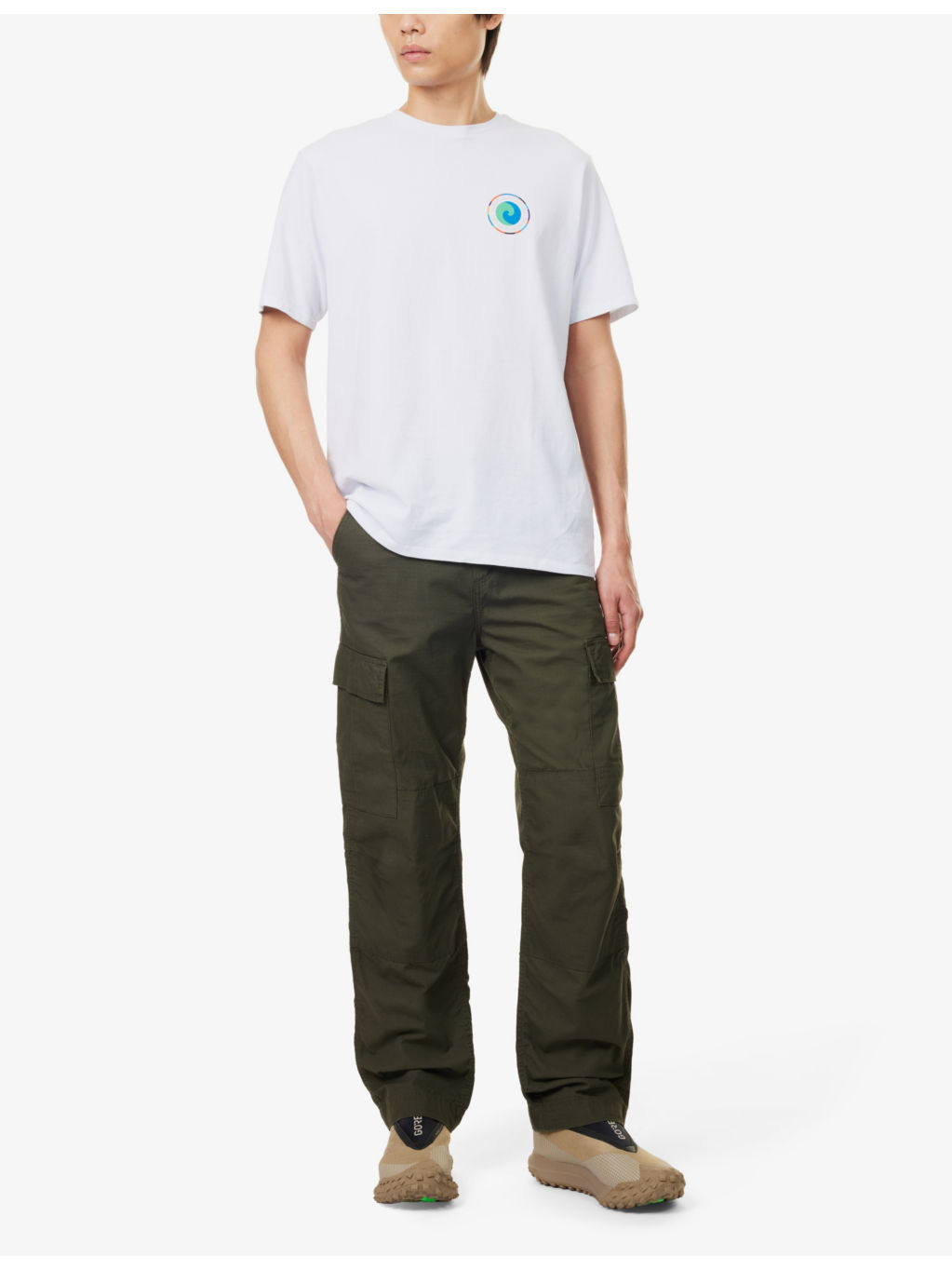 Crewneck Graphic-Print Cotton-Blend T-Shirt - 2