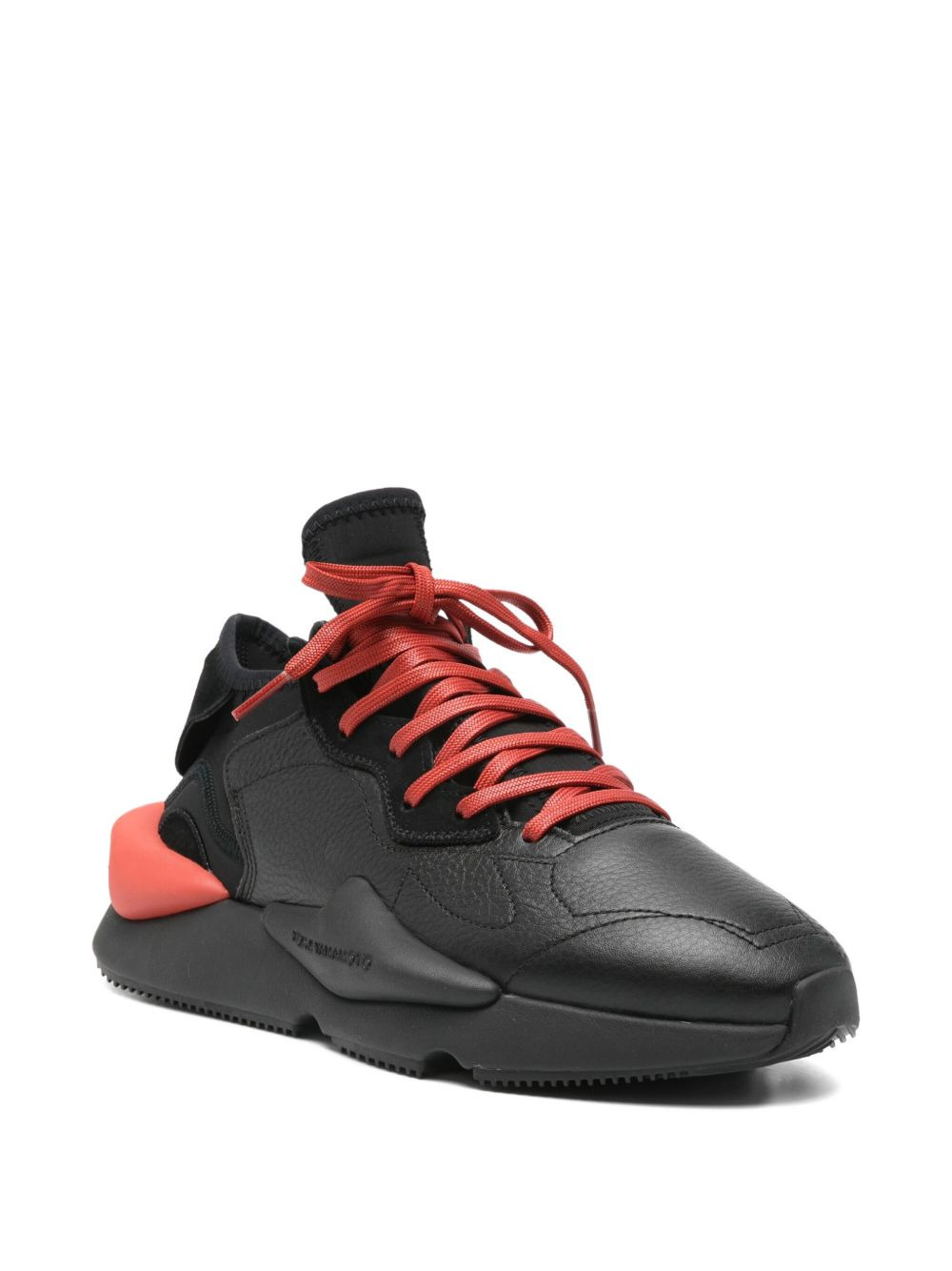 Kaiwa leather-panelled lace-up sneakers - 2