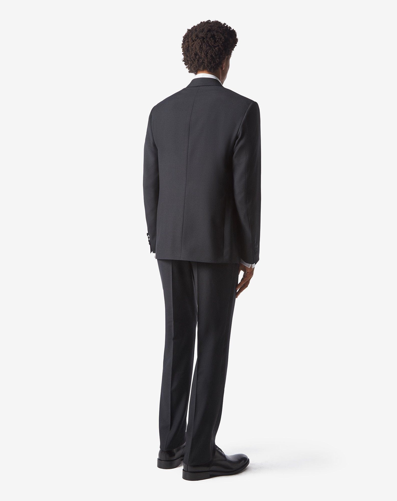 Black pure wool smoking suit - 4