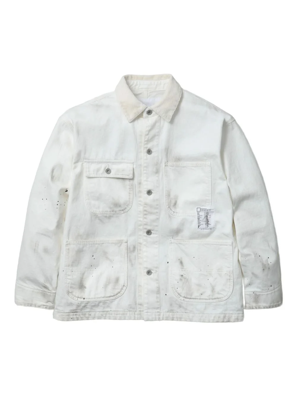 corduroy-collar jacket - 1