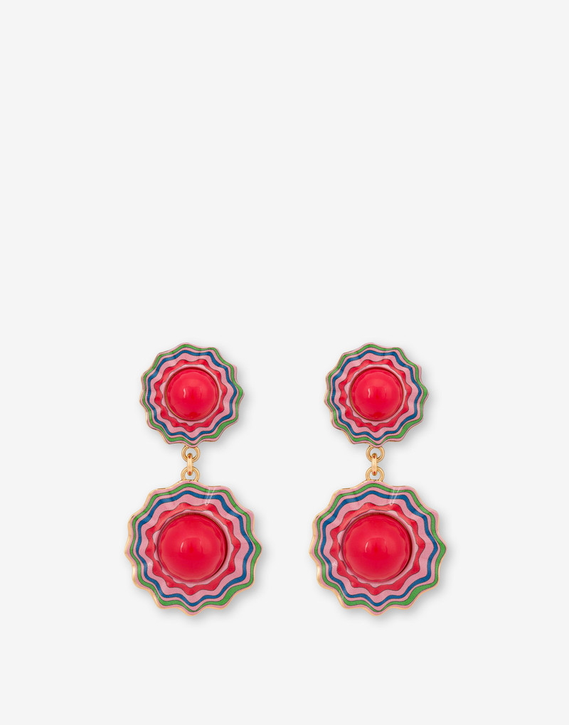 PSYCHEDELIC FLOWERS DROP EARRINGS 1