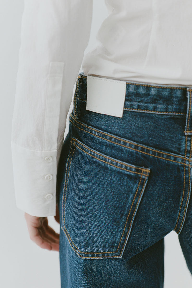 90s Low Rise Jeans - Dark Indigo 8