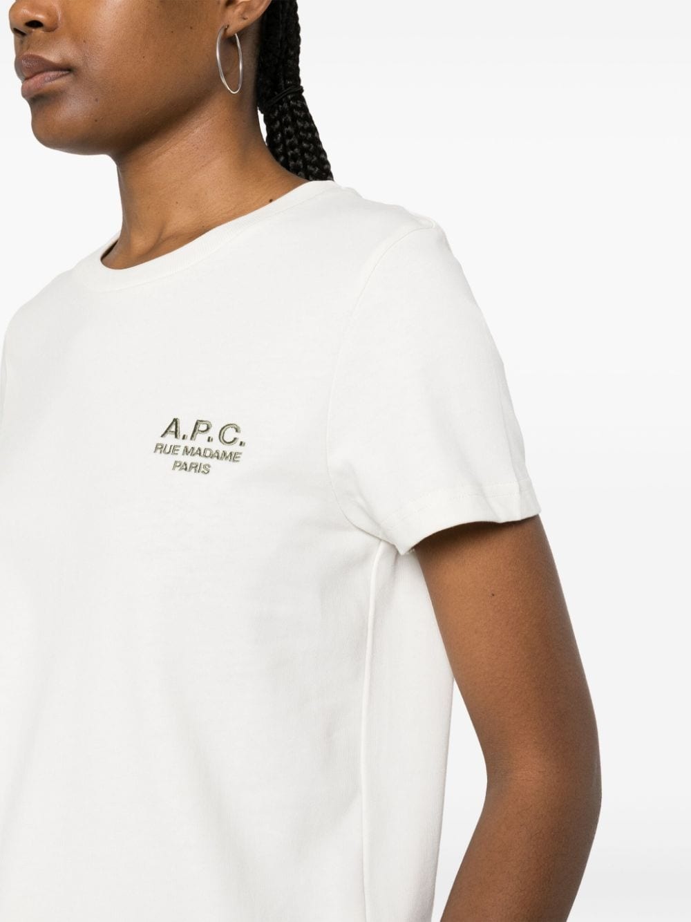 logo-embroidered cotton T-shirt - 5