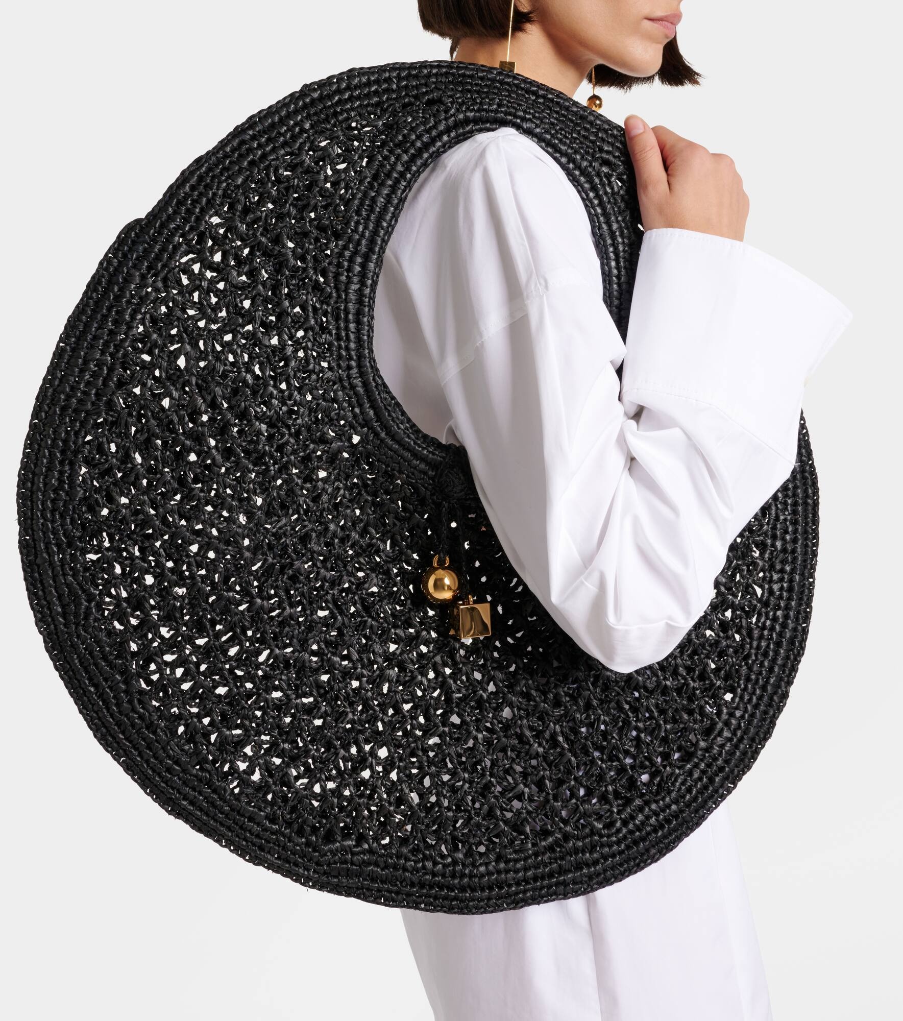 Le Rond Spiaggia raffia tote bag - 2