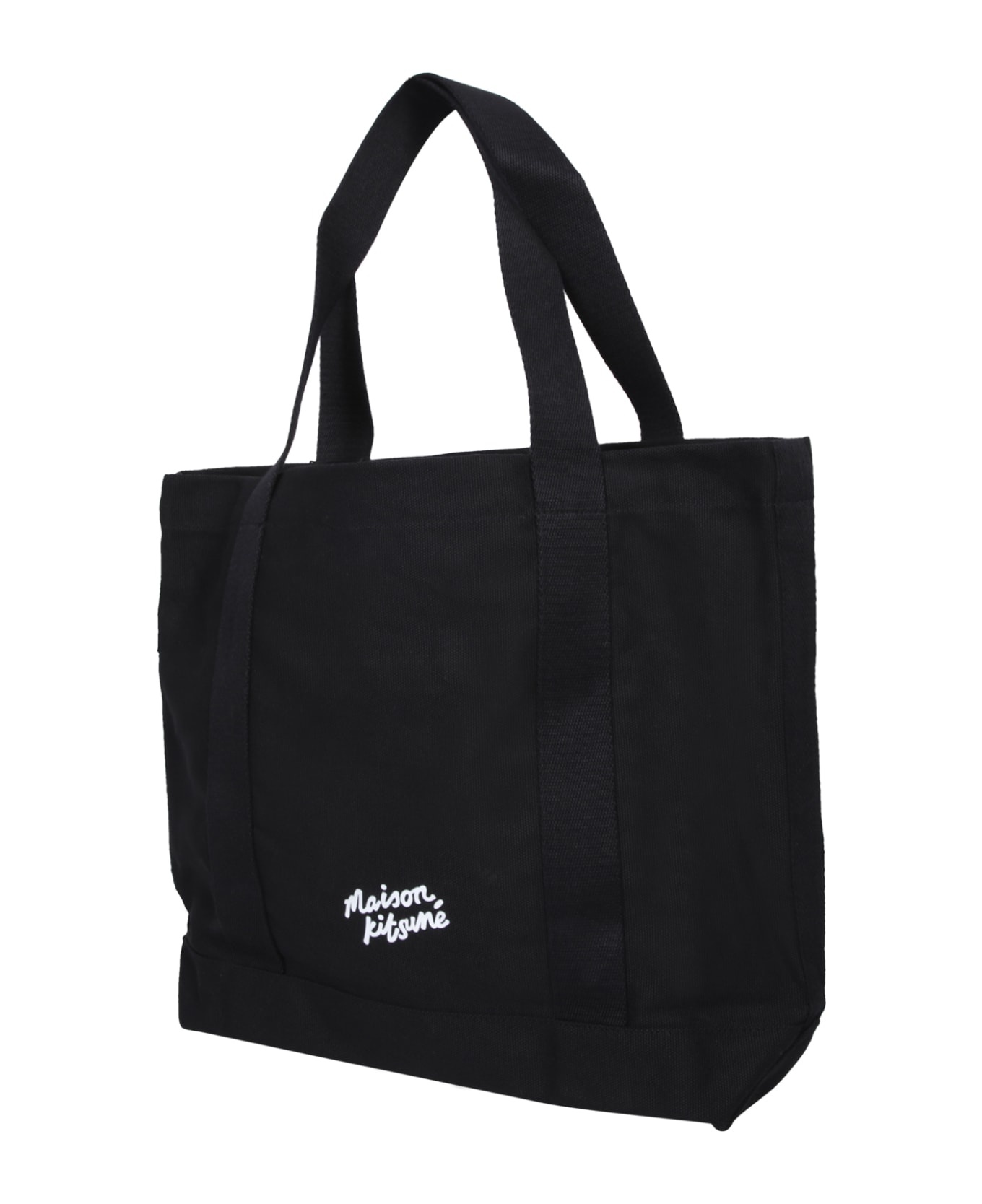 Maison Kitsunã Fox Head Black Tote Bag - 2