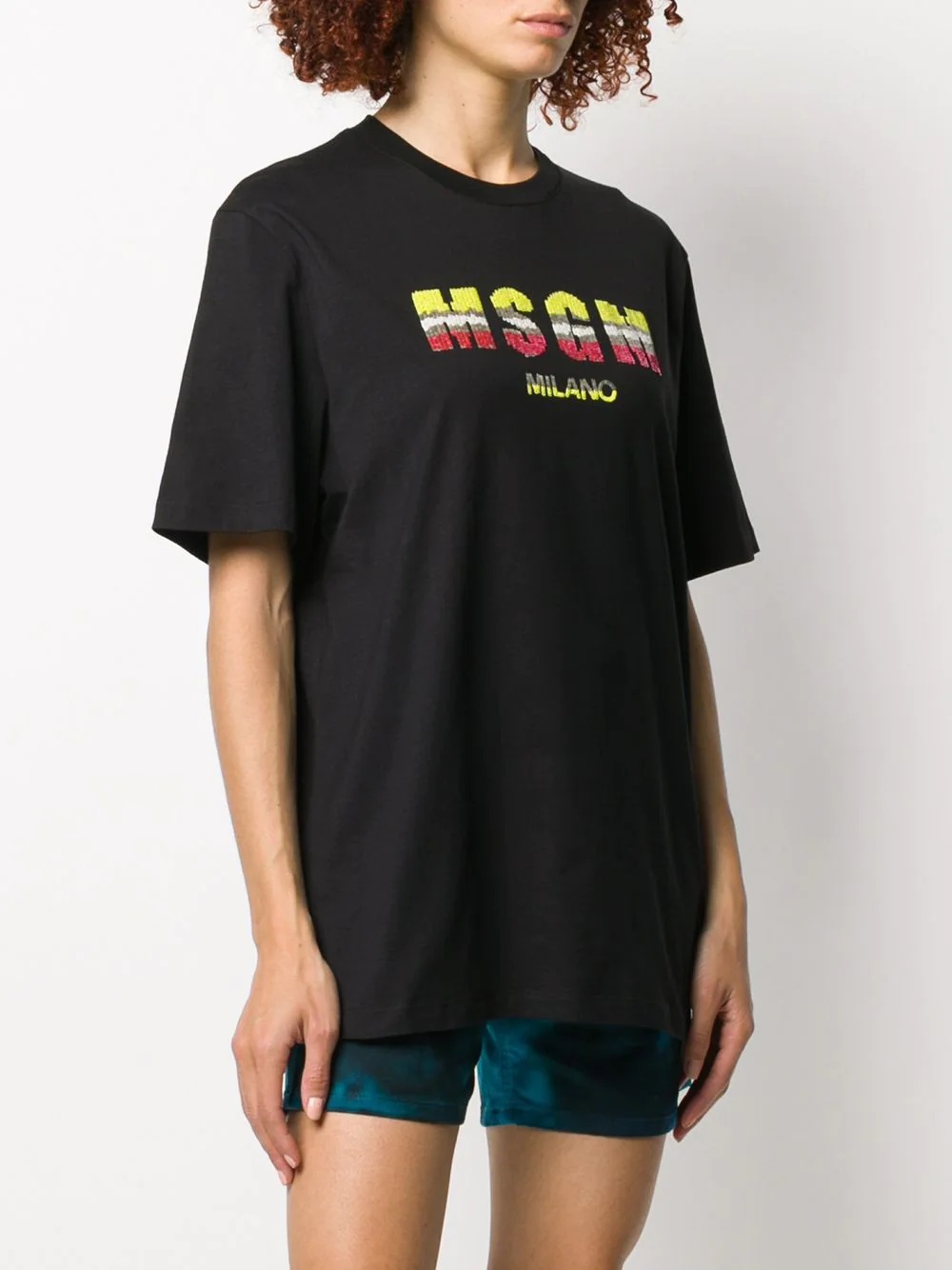 sequined logo T-shirt - 3