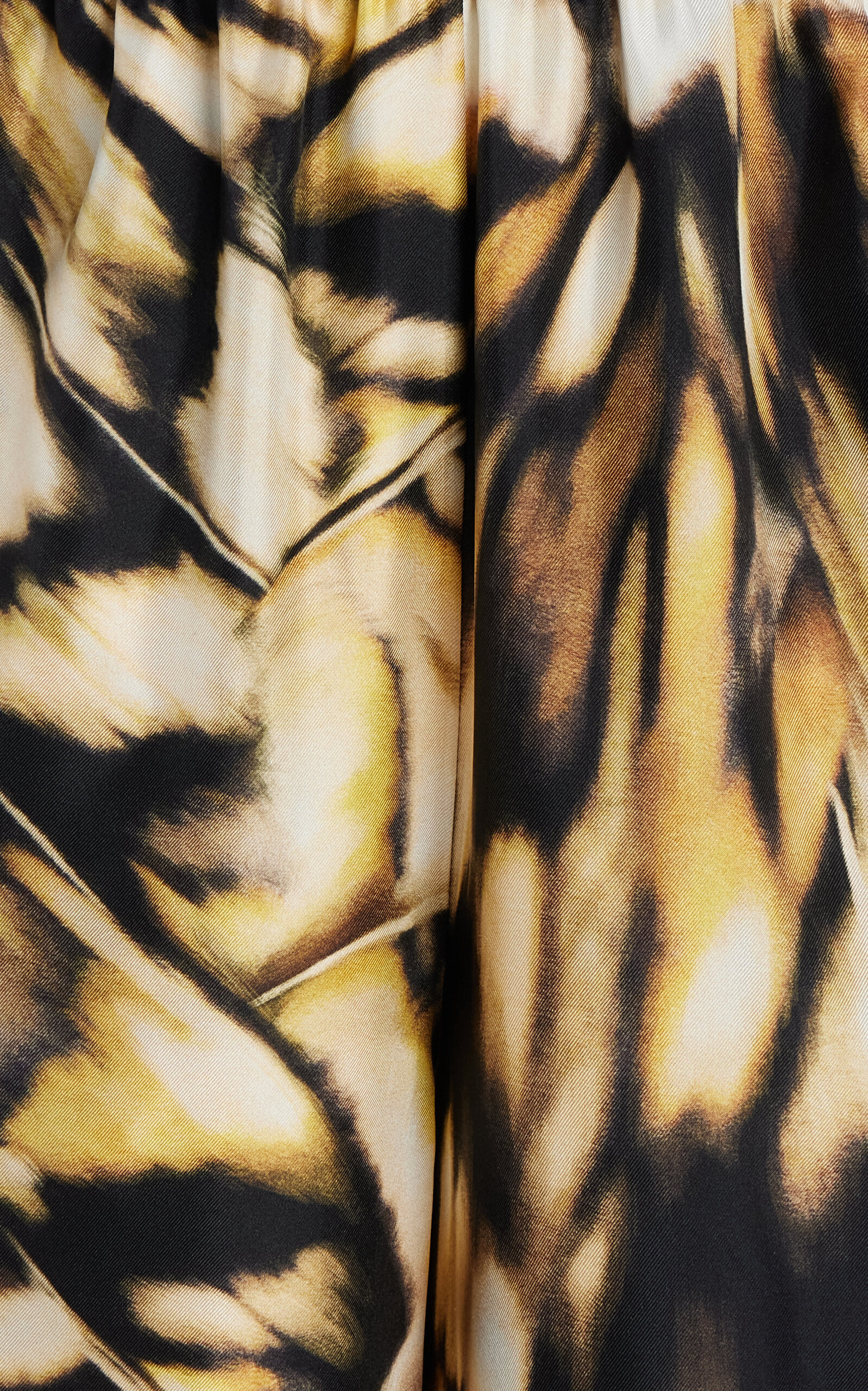 Silk Twill Wide-Leg Pants print - 8