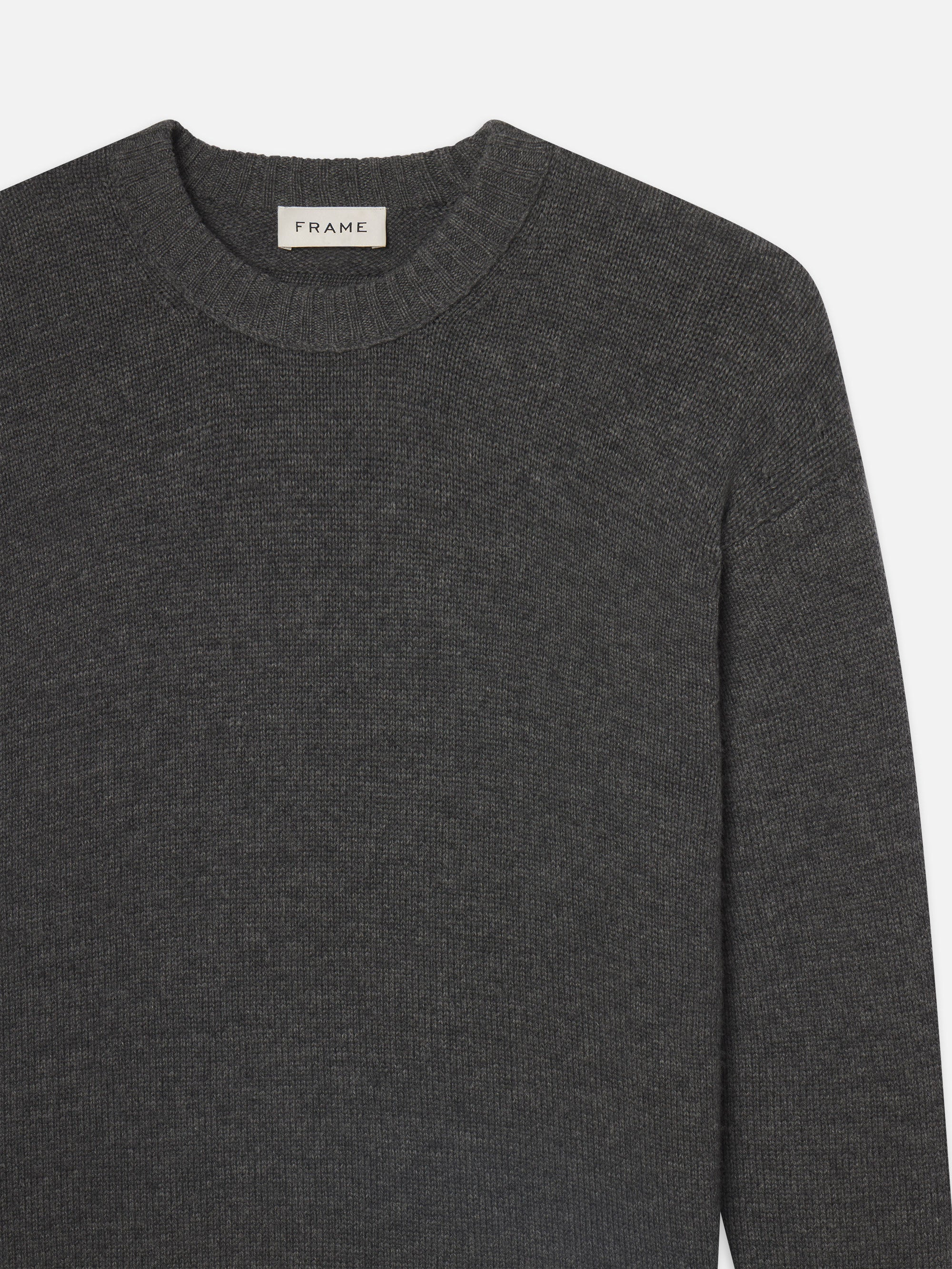 Cashmere Crewneck Sweater in Dark Grey - 3